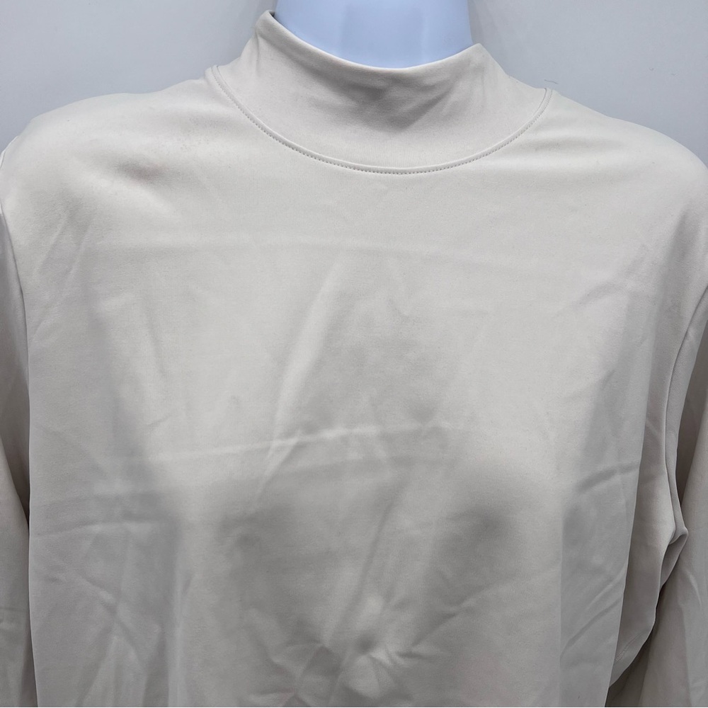 Nike Yoga Women's Long Sleeve Crew Neck Athletic Trainer Top Off-White-Size XL - Picture 2 of 11